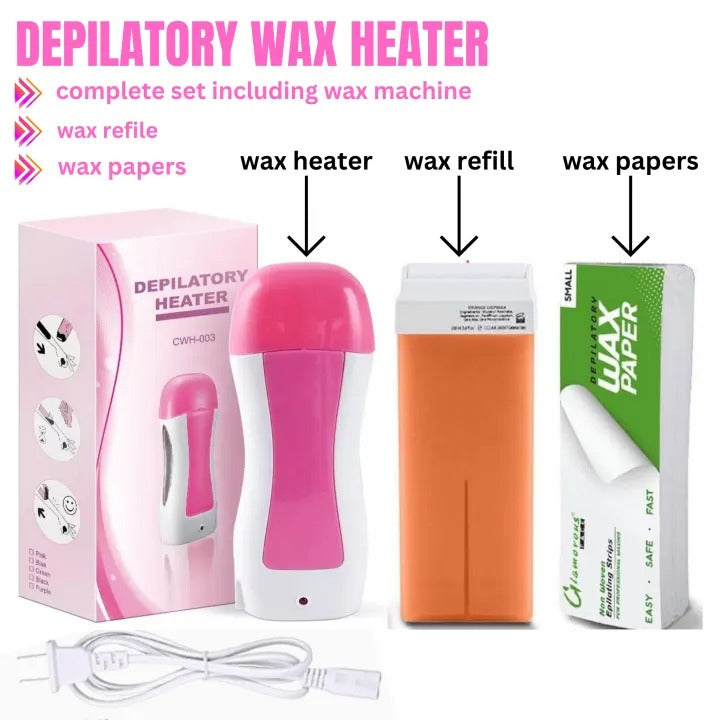 3-in-1 Roll-On Wax Machine + Refill Kit